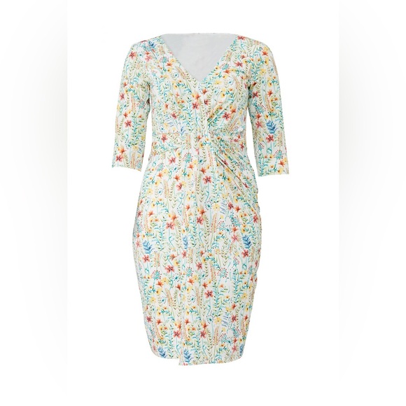 jason wu x eloquii - front drape front sheath - sz 14 - Picture 3 of 7